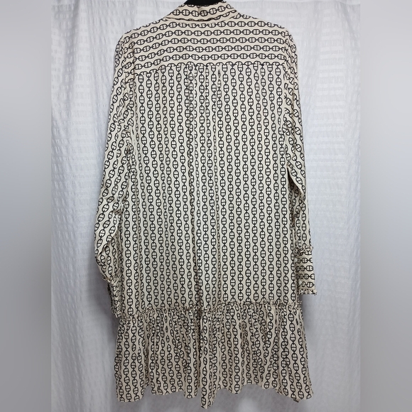 J. Crew Ameila Popover Shirt-Dress In Vintage Links Print. Size Ladies L - Picture 6 of 13